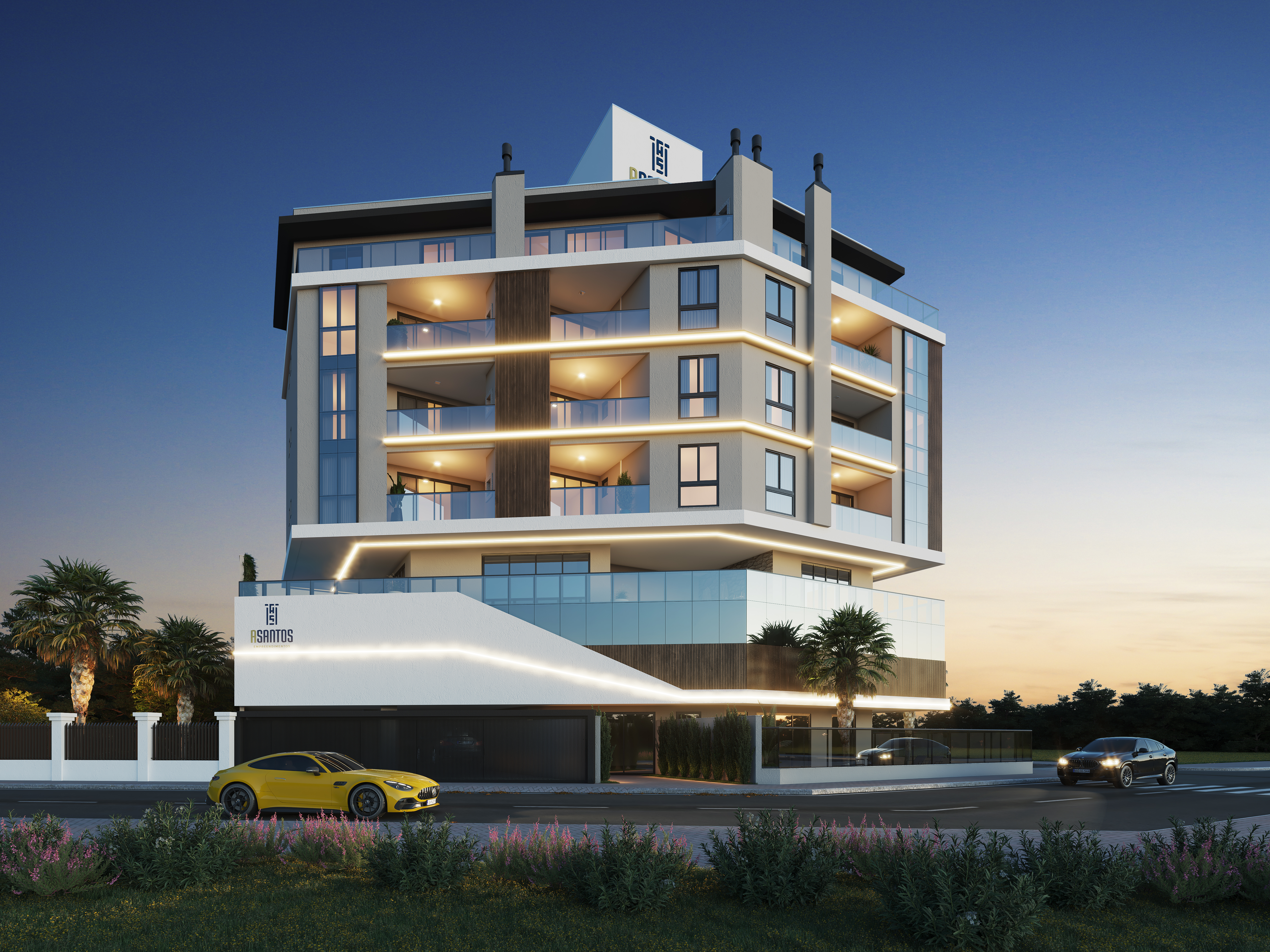 Alttô Essence Residence - Fachada Noturna